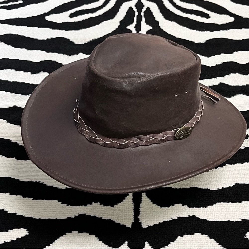 JACARU Swagman Leather Outback Hat Extra Large